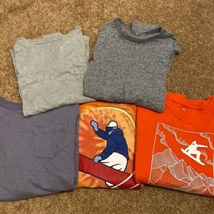 Lot of 5 Gap boys - size Large long sleeve shirts